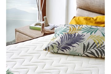 Resårmadrass 140x190 cm - Vit/Brun - Möbler - Säng - Madrass - Resårmadrass & resårbotten