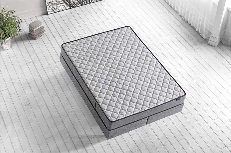 Resårmadrass 140x190 cm - Vit/Grå - Möbler - Säng - Madrass - Resårmadrass & resårbotten