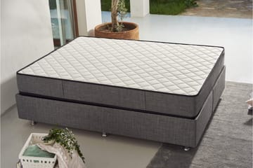Resårmadrass 140x190 cm - Vit/Grå - Möbler - Säng - Madrass - Resårmadrass & resårbotten
