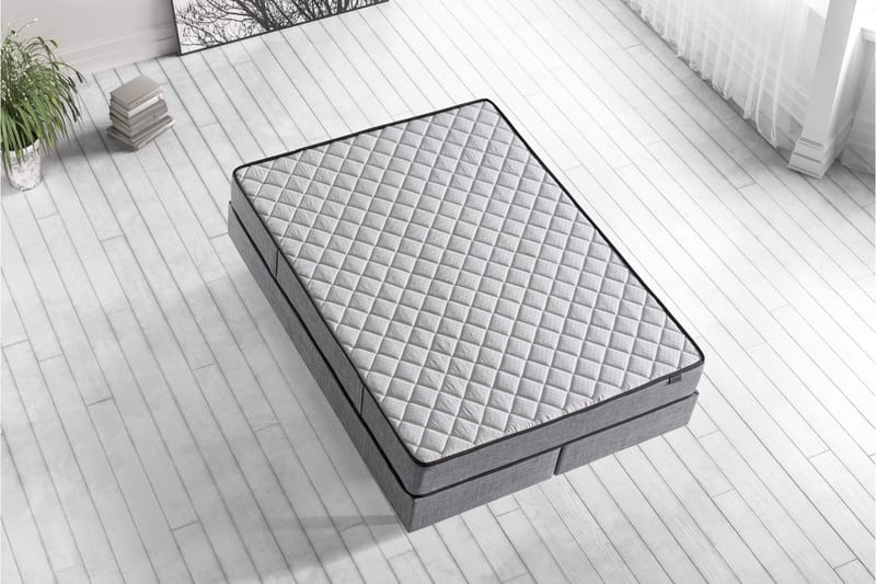 Resårmadrass 140x190 cm - Vit/Grå - Möbler - Säng - Madrass - Resårmadrass & resårbotten