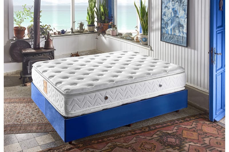 Resårmadrass 150x200 cm - Vit - M�öbler - Säng - Madrass - Resårmadrass & resårbotten