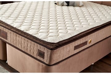 Resårmadrass 160x200 cm - Vit/Brun - Möbler - Säng - Madrass - Resårmadrass & resårbotten