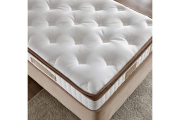 Resårmadrass 160x200 cm - Vit/Brun - Möbler - Säng - Madrass - Resårmadrass & resårbotten