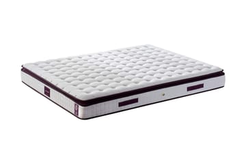 Resårmadrass 160x200 cm - Vit/Lila - Möbler - Säng - Madrass - Resårmadrass & resårbotten