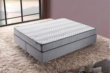 Resårmadrass 180x200 cm - Vit/Grå - Möbler - Säng - Madrass - Resårmadrass & resårbotten