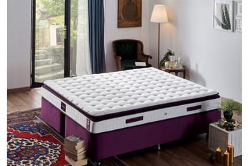 Resårmadrass 180x200 cm - Vit/Lila - Möbler - Säng - Madrass - Resårmadrass & resårbotten