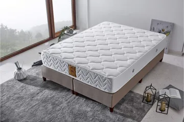 Resårmadrass 200x200 cm - Vit - Möbler - Säng - Madrass - Resårmadrass & resårbotten