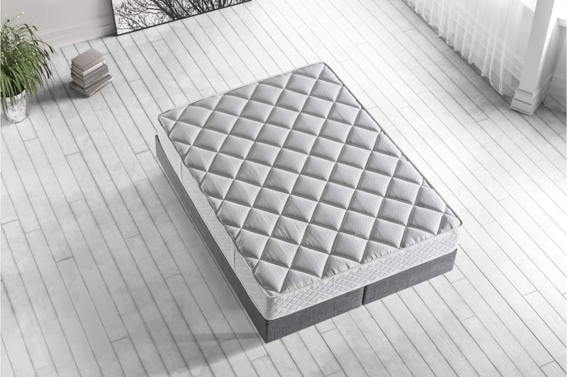 Resårmadrass 200x200 cm - Vit - Möbler - Säng - Madrass - Resårmadrass & resårbotten