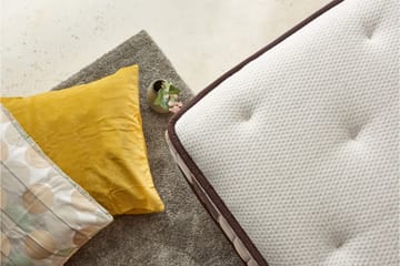 Resårmadrass 200x200 cm - Vit/Brun - Möbler - Säng - Madrass - Resårmadrass & resårbotten