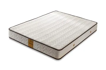 Resårmadrass 200x200 cm - Vit/Brun - Möbler - Säng - Madrass - Resårmadrass & resårbotten