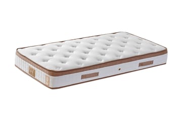 Resårmadrass 90x190 cm - Vit/Brun - Möbler - Säng - Madrass - Resårmadrass & resårbotten