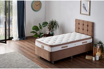 Resårmadrass 90x190 cm - Vit/Brun - Möbler - Säng - Madrass - Resårmadrass & resårbotten