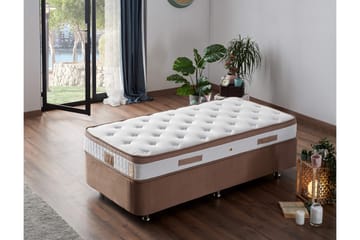 Resårmadrass 90x190 cm - Vit/Brun - Möbler - Säng - Madrass - Resårmadrass & resårbotten