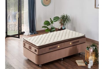 Resårmadrass 90x190 cm - Vit/Brun - Möbler - Säng - Madrass - Resårmadrass & resårbotten