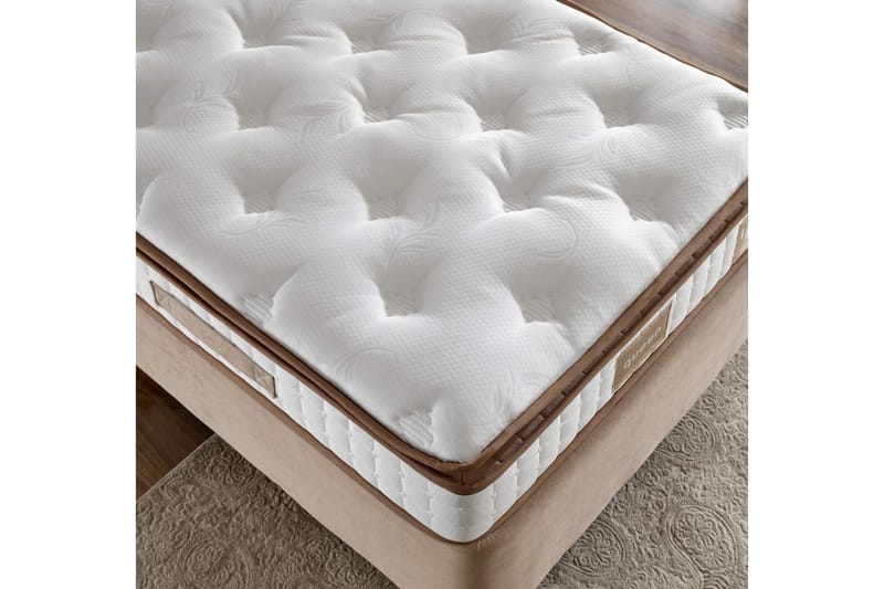 Resårmadrass 90x190 cm - Vit/Brun - Möbler - Säng - Madrass - Resårmadrass & resårbotten