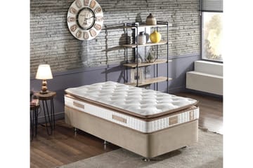 Resårmadrass 90x190 cm - Vit/Brun - Möbler - Säng - Madrass - Resårmadrass & resårbotten