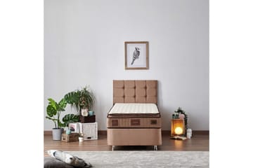 Resårmadrass 90x190 cm - Vit/Brun - Möbler - Säng - Madrass - Resårmadrass & resårbotten