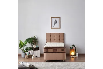 Resårmadrass 90x190 cm - Vit/Brun - Möbler - Säng - Madrass - Resårmadrass & resårbotten