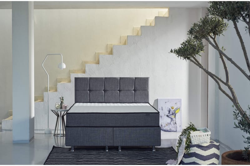 Resårmadrass 90x190 cm - Vit/Grå - Möbler - Säng - Madrass - Resårmadrass & resårbotten
