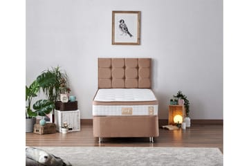 Resårmadrass 90x200 cm - Vit/Brun - Möbler - Säng - Madrass - Resårmadrass & resårbotten