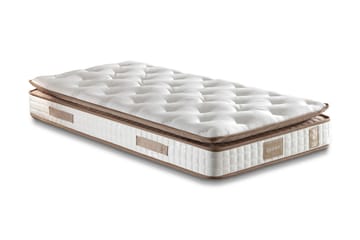 Resårmadrass 90x200 cm - Vit/Brun - Möbler - Säng - Madrass - Resårmadrass & resårbotten