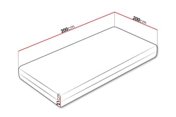 Resårmadrass Arigna 200x200 cm - Möbler - Säng - Madrass - Resårmadrass & resårbotten