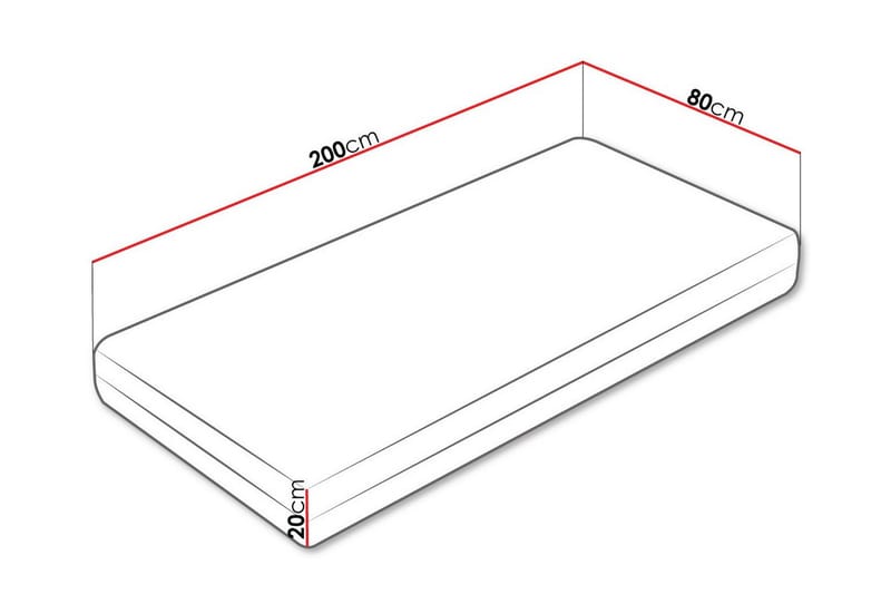 Resårmadrass Arigna 80x200 cm - Resårmadrass & resårbotten