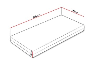 Resårmadrass Derry 90x200 cm - Möbler - Säng - Madrass - Resårmadrass & resårbotten