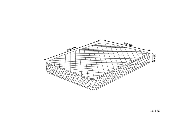 Resårmadrass Duo 160|200 cm - Vit - Resårmadrass & resårbotten