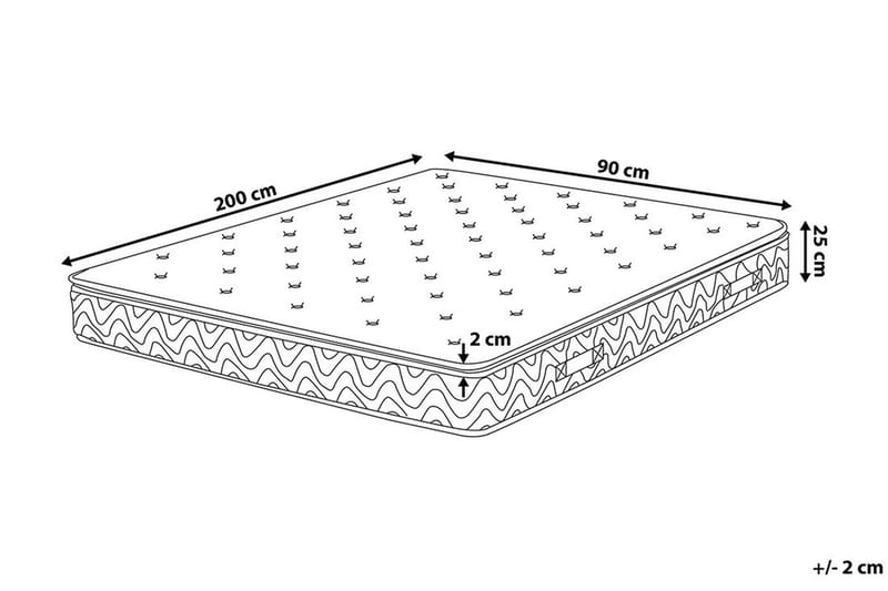 Resårmadrass Joy 90|200 cm - Grå - Möbler - Säng - Madrass - Resårmadrass & resårbotten