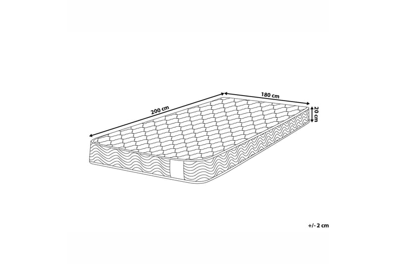 Resårmadrass Mazaria Fast 180x200 cm - Vit - Möbler - Säng - Madrass - Resårmadrass & resårbotten