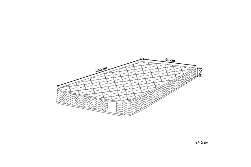 Resårmadrass Mazaria Fast 90x200 cm - Beige - Möbler - Säng - Madrass - Resårmadrass & resårbotten