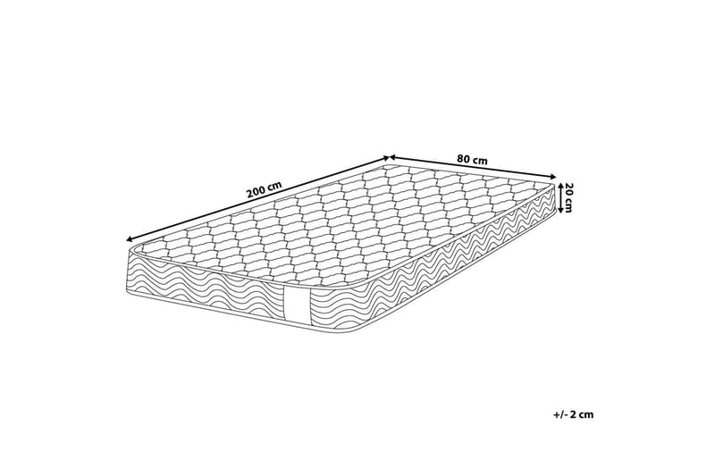 Resårmadrass Mazaria Medelfast 80x200 cm - Beige - Resårmadrass & resårbotten