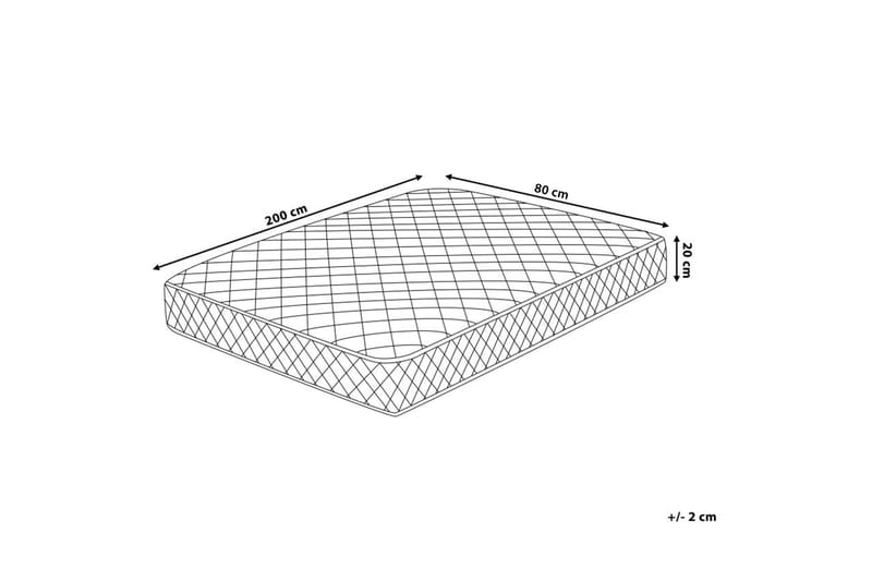 Resårmadrass Mcclellans Dubbelsidig 80x200 cm - Vit - Möbler - Säng - Madrass - Resårmadrass & resårbotten