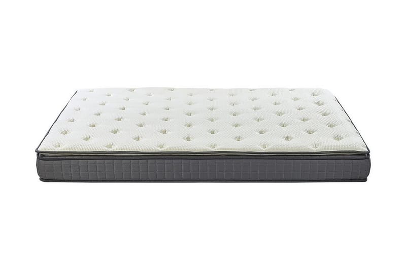 Resårmadrass Socourt 180x200 cm Fast Memoryskum - Vit - Möbler - Säng - Madrass - Resårmadrass & resårbotten