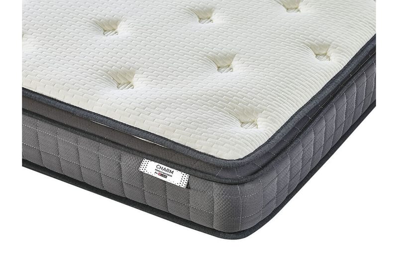 Resårmadrass Socourt 180x200 cm Fast Memoryskum - Vit - Möbler - Säng - Madrass - Resårmadrass & resårbotten