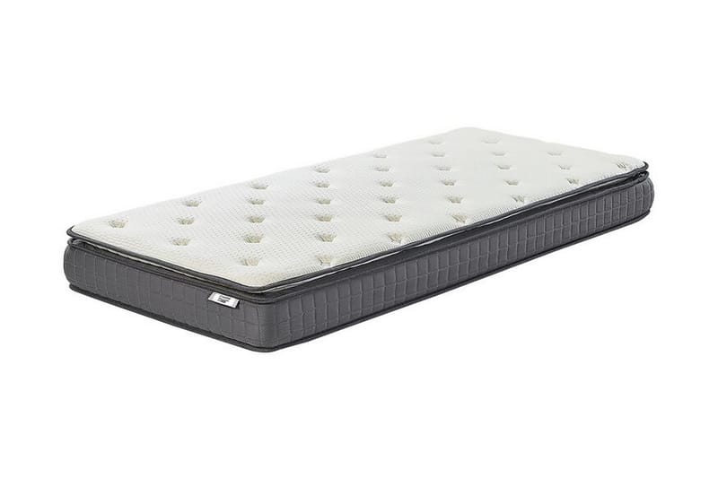 Resårmadrass Socourt 90x200 cm Fast Memoryskum - Vit - Möbler - Säng - Madrass - Resårmadrass & resårbotten