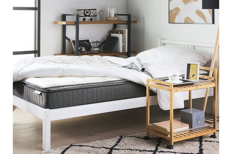 Resårmadrass Socourt 90x200 cm Fast Memoryskum - Vit - Möbler - Säng - Madrass - Resårmadrass & resårbotten