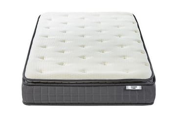Resårmadrass Socourt 90x200 cm Fast Memoryskum - Vit - Möbler - Säng - Madrass - Resårmadrass & resårbotten
