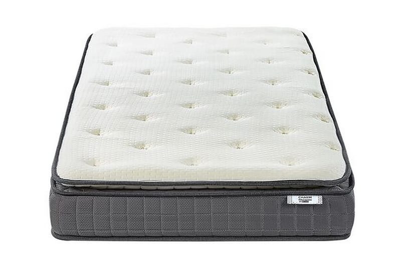Resårmadrass Socourt 90x200 cm Fast Memoryskum - Vit - Möbler - Säng - Madrass - Resårmadrass & resårbotten