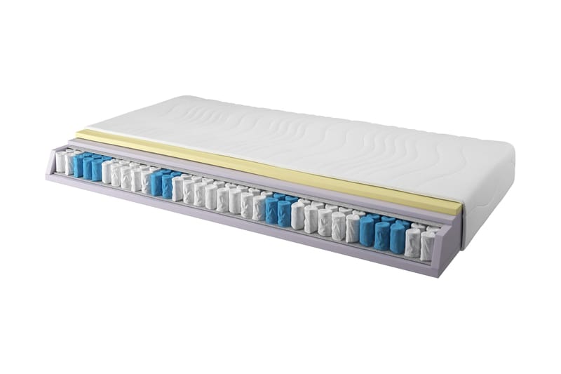 Rubin Resårmadrass 90x200 Pocket Medium/Mjuk - Vit - Möbler - Säng - Madrass - Resårmadrass & resårbotten