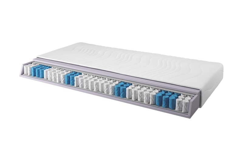 Vellaseo Resårmadrass 90x200 Pocket Medium - Vit - Möbler - Säng - Madrass - Resårmadrass & resårbotten