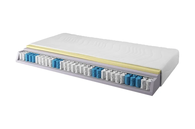 Rubin Resårmadrass 120x200 Pocket Medium/Mjuk, Vit