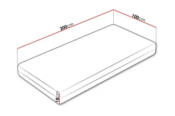 Arigna Skummadrass 100x200 cm - Möbler - Säng - Madrass - Skummadrass