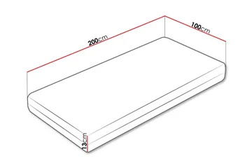 Arigna Skummadrass 100x200 cm - Möbler - Säng - Madrass - Skummadrass
