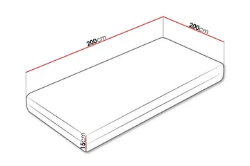 Arigna Skummadrass 200x200 cm - Möbler - Säng - Madrass - Skummadrass