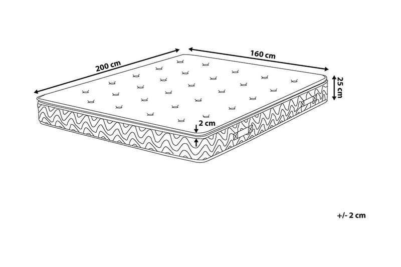 Skummadrass Luxusa 160x200 cm med Avtagbar Klädsel 160x200 cm - Möbler - Säng - Madrass - Skummadrass