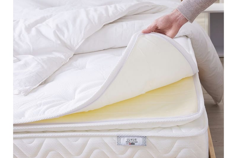 Luxusa Skummadrass 140x200 cmmed Avtagbar Klädsel - Beige - Möbler - Säng - Madrass - Skummadrass