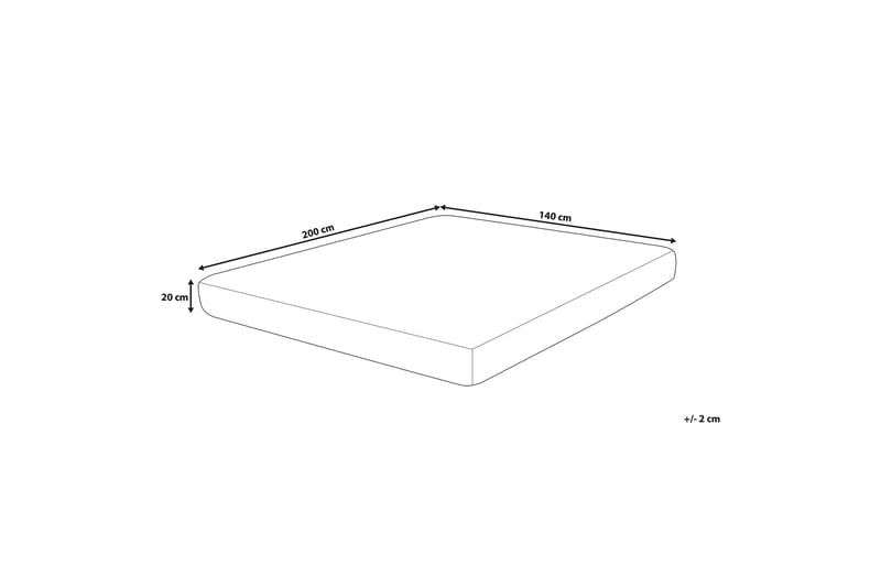 Skummadrass Barsoum 140x200 cm - Vit - Skummadrass