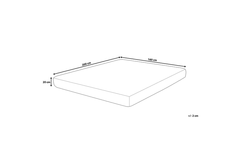 Skummadrass Barsoum 160x200x20 cm - Vit - Möbler - Säng - Madrass - Skummadrass